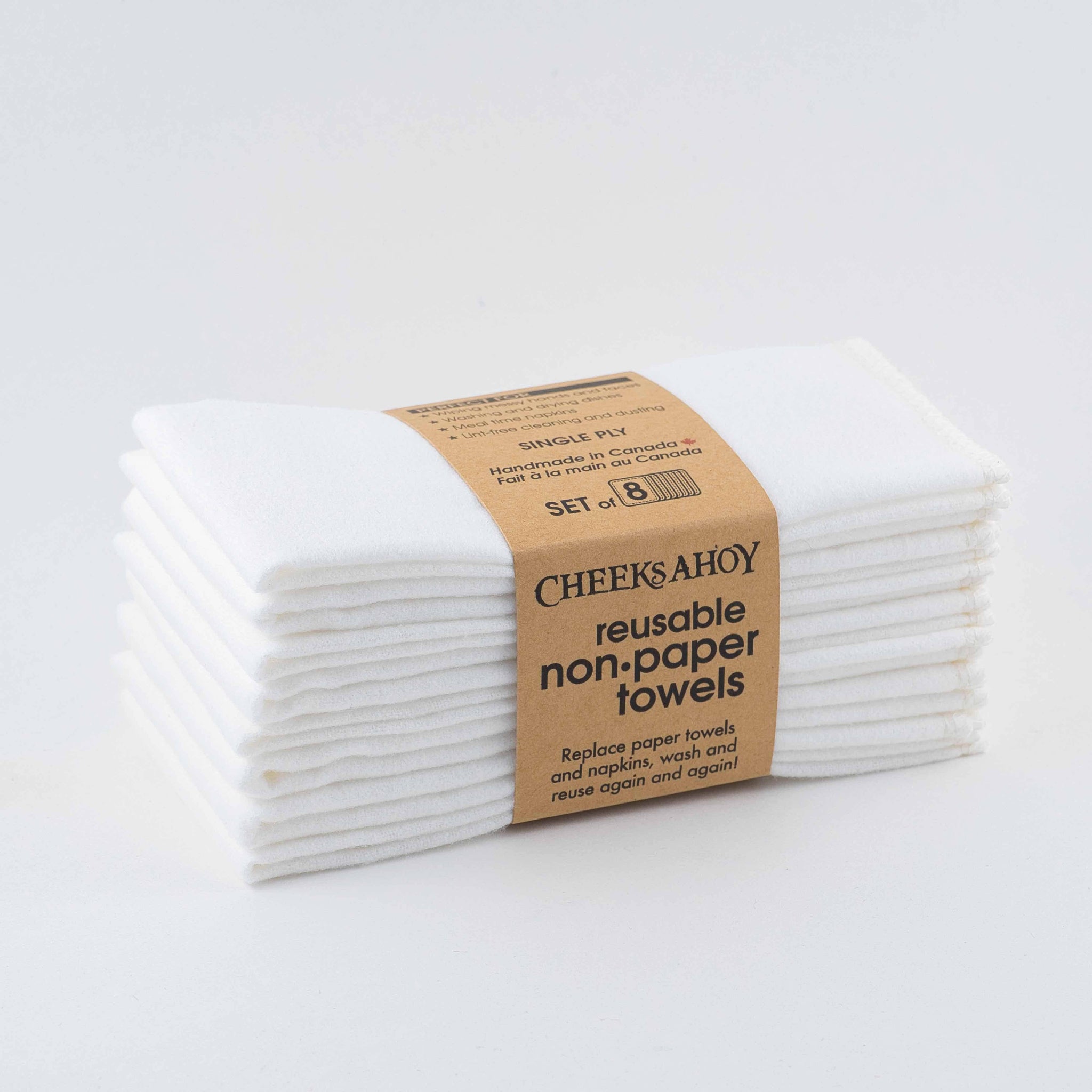 Reusable Non•Paper Towels • Single-Ply