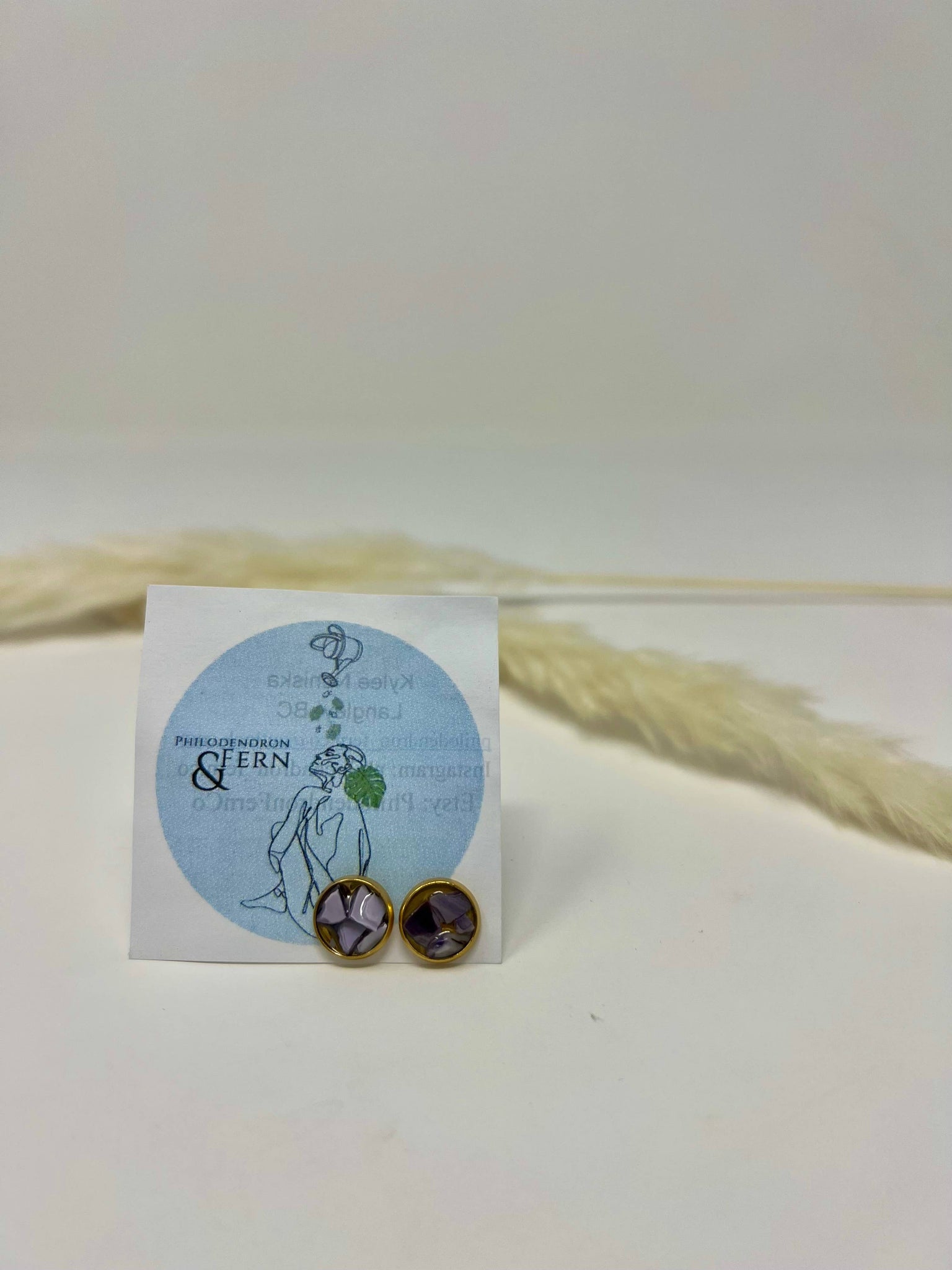 Organic Matter Stud Earrings