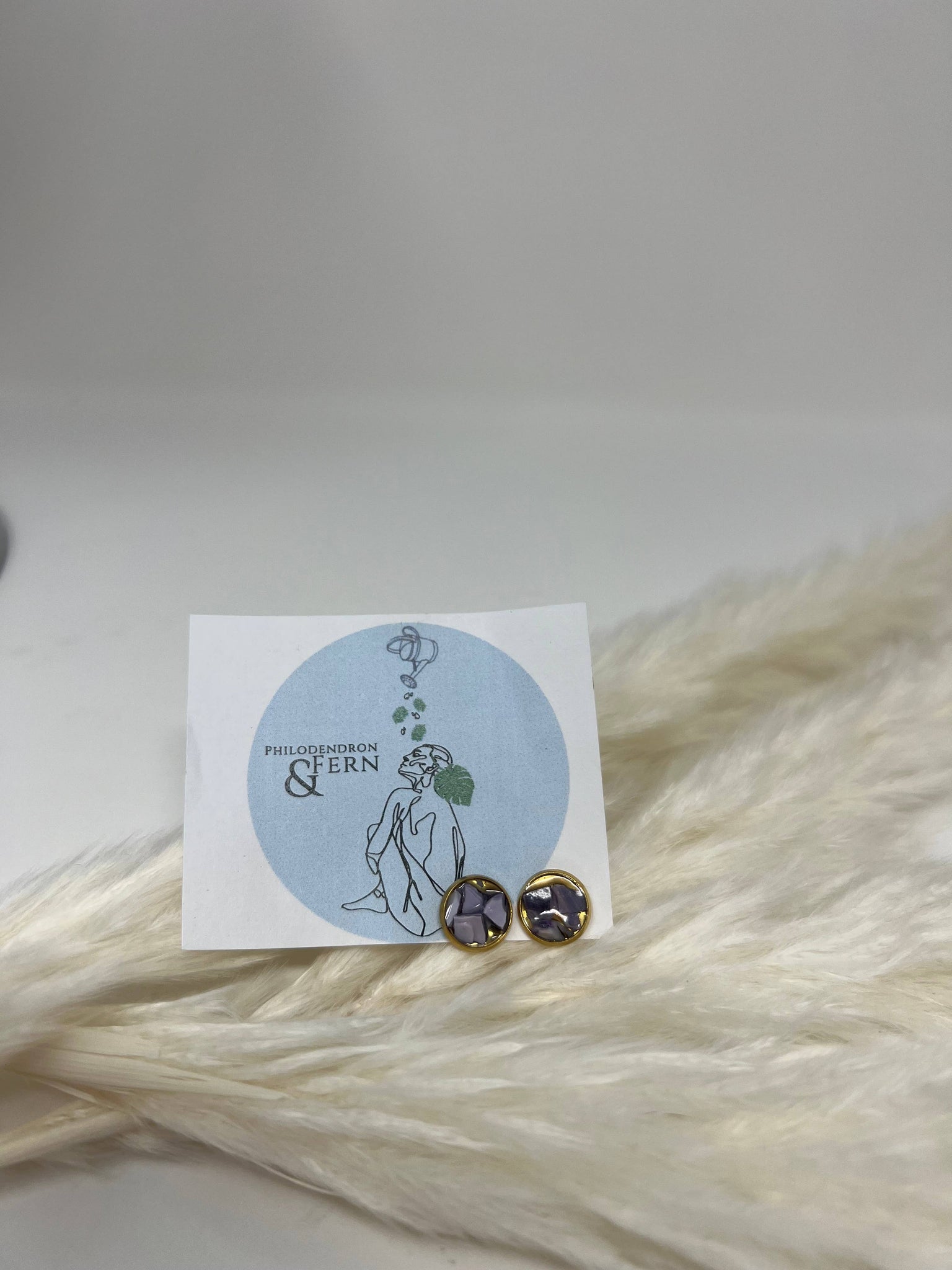 Organic Matter Stud Earrings