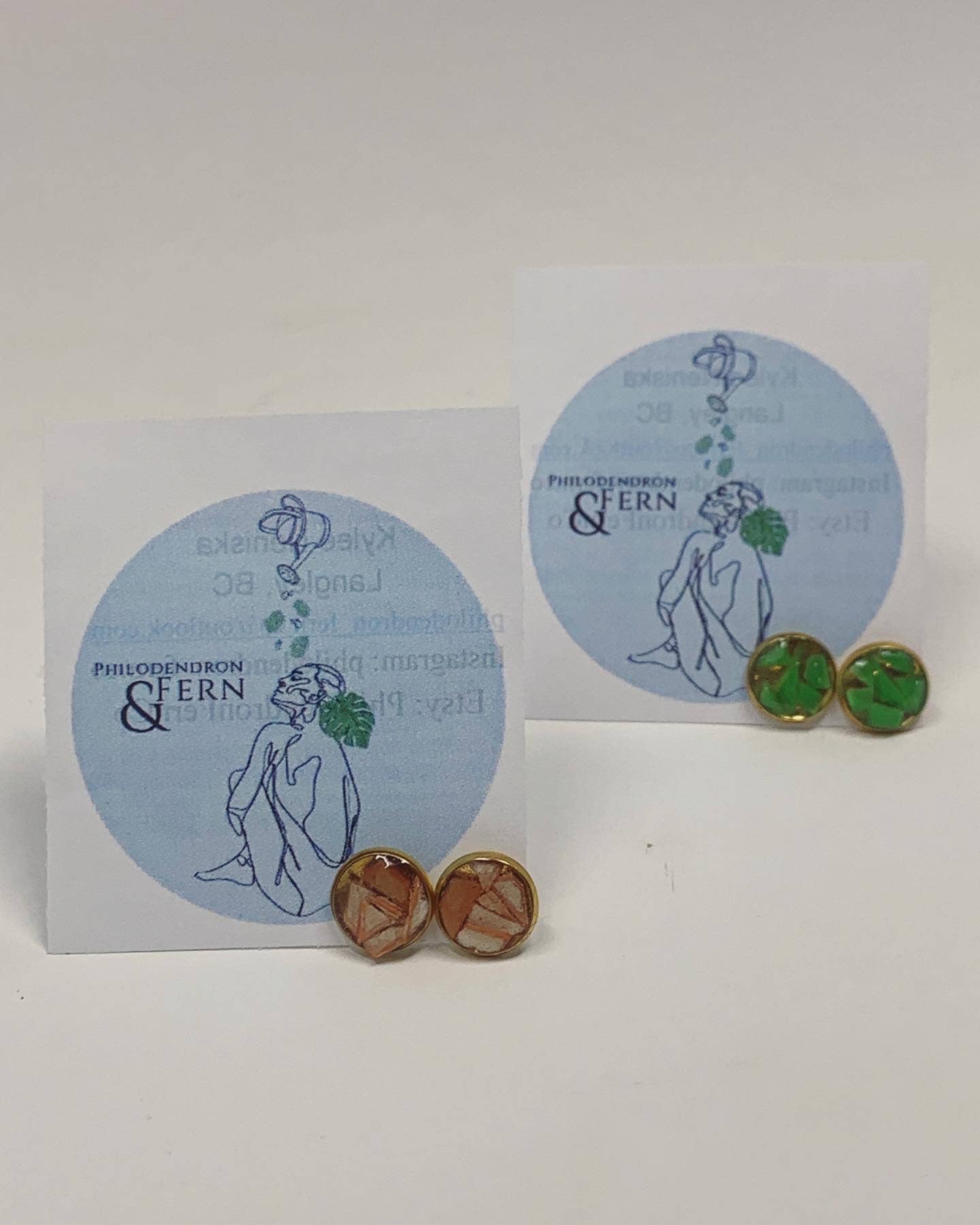 Micro Plastic Stud Earrings