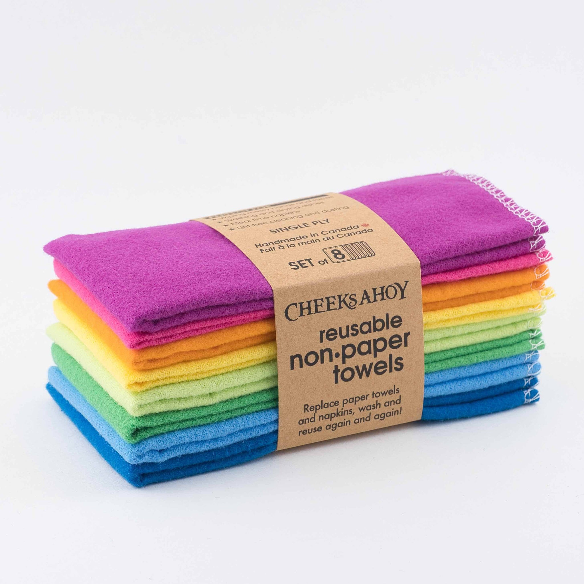 Reusable Non•Paper Towels • Single-Ply